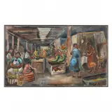 Market Scene by Claude Howell, Oil on canvas, sold Sep 2023