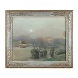 Evening, Paris by George Elmer Browne, Oil on canvas, sold Sep 2023