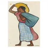 Mujer cargando ayate by Diego Rivera, India ink and watercolor on paper, sold Sep 2023