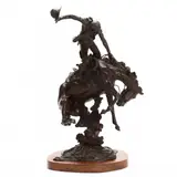 Earnin' His Dollar A Day by Grant Speed, Patinated bronze, sold Sep 2023