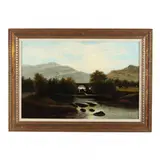Landscape with River by Richard Ellis Wilkinson, Oil on canvas, sold Aug 2023