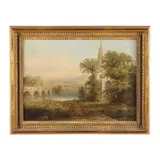 Stafort Church Bridge (sic) by Russell Smith, Oil on canvas (lined), sold Aug 2023