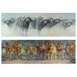 The Offensive Line / The Defensive Line (Two Works) by John Banovich, Each an offset lithograph in colors, sold Aug 2023