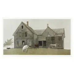 Open House by Andrew Wyeth, Collotype in colors, sold Aug 2023