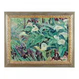 Calla Lilies by Mathilde Dumonceau de Bergendael, Oil on canvas, sold Aug 2023