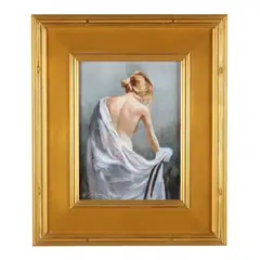 Before the Bath by Hodges Soileau, Oil on board, sold Aug 2023