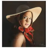 Immortal Scarlett by Sangita Phdake, Pastel on paper, sold Aug 2023