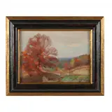 Autumn Landscape by Paul T. Sargent, Oil on canvas board, sold Aug 2023