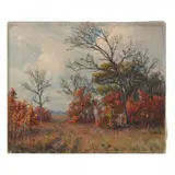 Autumn Landscape by Lee Lufkin Kaula, Oil on canvas, sold Aug 2023