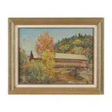 White River Junction, Vermont by Robert Emmett Owen, Oil on canvas panel, sold Aug 2023