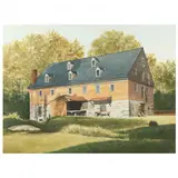 Muddy Creek Mill by William Youngblood, Watercolor and gouache on paper, sold Aug 2023