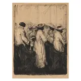Song Service (The Hymn) by Wayman Elbridge Adams, Lithograph, sold Aug 2023