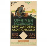 Up-River Excursions: Kew Gardens and Richmond by Fred C. Herrick, Lithographic poster in colors, sold Aug 2023