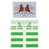 Bluebirds in the Bluegrass / Round Robin (Two Works) by Charley Harper, Each a serigraph in colors, sold Aug 2023