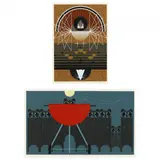 Wingding / Big Rac Attack (Two Works) by Charley Harper, Each a serigraph in colors, sold Aug 2023