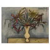 Fleurs by Bernard Buffet, Hand-colored lithograph, sold Aug 2023