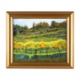 Mountain Vineyard, Banner Elk by Leslie Hollan, Oil on canvas panel, sold Aug 2023