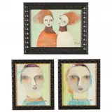Three Paintings by Noma Bliss, Mixed media on canvas board, sold Aug 2023