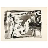 Untitled by Marvin Saltzman, Ink on paper, sold Jul 2023
