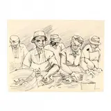 Untitled (no. 2374) by Claude Howell, Ink and pencil on paper, sold Jul 2023
