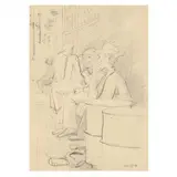 Waterfront by Claude Howell, Pencil on paper, sold Jul 2023