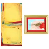New Dawn Series and Valentines (two works) by Nancy Tuttle May, The first a mixed media on canvas, sold Jul 2023