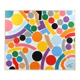 Large Colorful Abstract Painting by Sam Ezell, Oil on canvas, sold Jul 2023