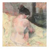 Bath with Orchids by Kayli Hibbard, Oil pastel on board, sold Jul 2023