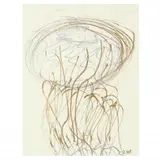 Untitled (a drawing) by Dale Chihuly, Gold and silver metallic ink on paper, sold Jul 2023