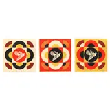 Dove Geometric Set (Three Works) by Shepard Fairey, Each a screenprint in colors, sold Jul 2023