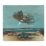 Azure Horizons by Milić od Mačve, Oil on panel, sold Jul 2023