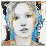 Emilie's World by Joan Dumouchel, Acrylic and mixed media on canvas, sold Jul 2023