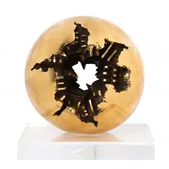 M86 Sfera con perforazione by Arnaldo Pomodoro, 1978, Bronze multiple, sold Jul 2023