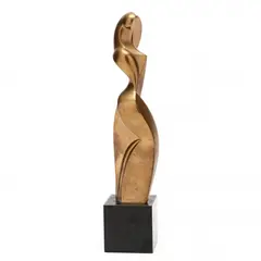 Abstract Figural Bronze by James Edward Ritchie, Polished bronze, sold Jul 2023