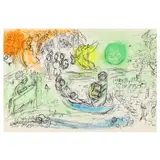 Le Concert (The Concert) by Marc Chagall, Lithograph in colors, sold Jul 2023