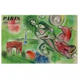 Paris, L'Opera, le Plafond de Chagall by Marc Chagall, Lithograph in colors, sold Jul 2023