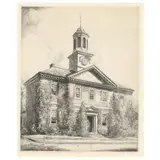 Chowan County Court House, Edenton, North Carolina by Louis Orr, Etching, sold Jul 2023