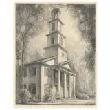 Presbyterian Church, New Bern, North Carolina by Louis Orr, Etching, sold Jul 2023