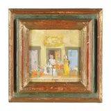 The Flower Seller (Mexico) by Mark E. Miller, Oil and pencil on board, sold Jul 2023