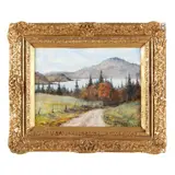 Autumn Landscape by Vivian Walker, Oil on Masonite, sold Jul 2023