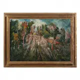 Landscape by Richard Mandin, Oil on board, sold Jul 2023