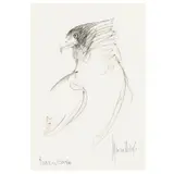 Sketch of an Eagle by Spencer Hodge, Ink and wash on Fabriano paper, sold Jun 2023