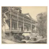 The Burgwin-Wright-Cornwallis House, Wilmington, North Carolina by Louis Orr, Etching, sold Jun 2023