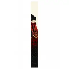 Woman in Red by Stephen White, Oil and gold leaf on birch panel, sold Jun 2023