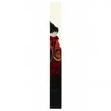 Woman in Red by Stephen White, Oil and gold leaf on birch panel, sold Jun 2023