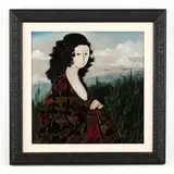Woman in a Landscape by Stephen White, Oil on panel, sold Jun 2023
