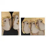 Five Women (Two Works) by Stephen White, Oil and gold leaf on panel, sold Jun 2023