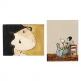 Two Small Figural Paintings by Stephen White, The first an oil and gold leaf on panel, sold Jun 2023