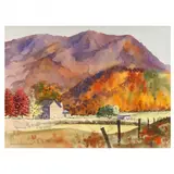 Virginia Mountain Watercolor by Ernest Johnson, Watercolor, sold Jun 2023