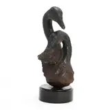 Companions (Goose Heads) by William H. Turner, Patinated cast bronze, sold Jun 2023